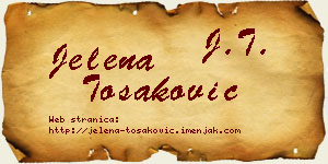 Jelena Tošaković vizit kartica